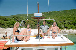 auf Tour mit Kapit�n Mate auf Insel Losinj / Kroatien